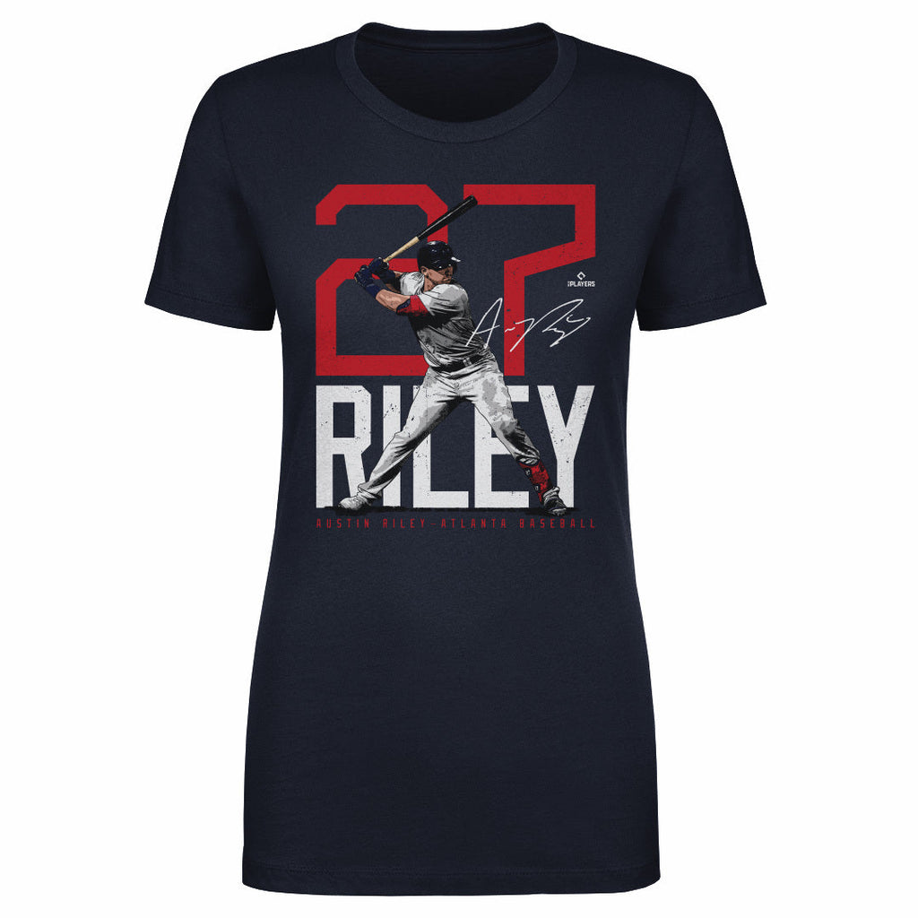 Austin Riley Atlanta Bold Number WHT
