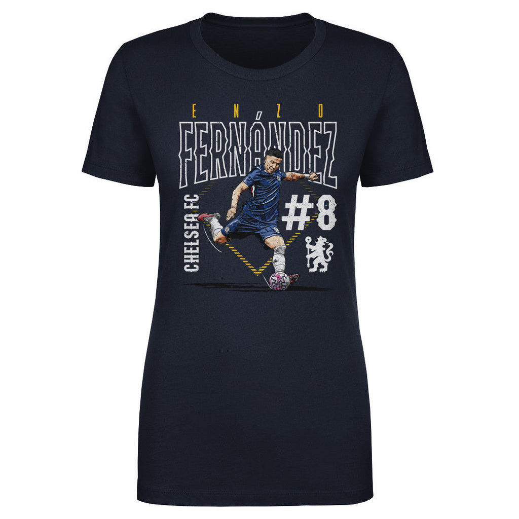 Enzo Fernandez Chelsea FC Outline Number WHT