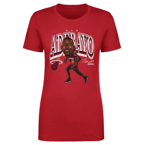 Bam Adebayo Miami Heat Cartoon WHT