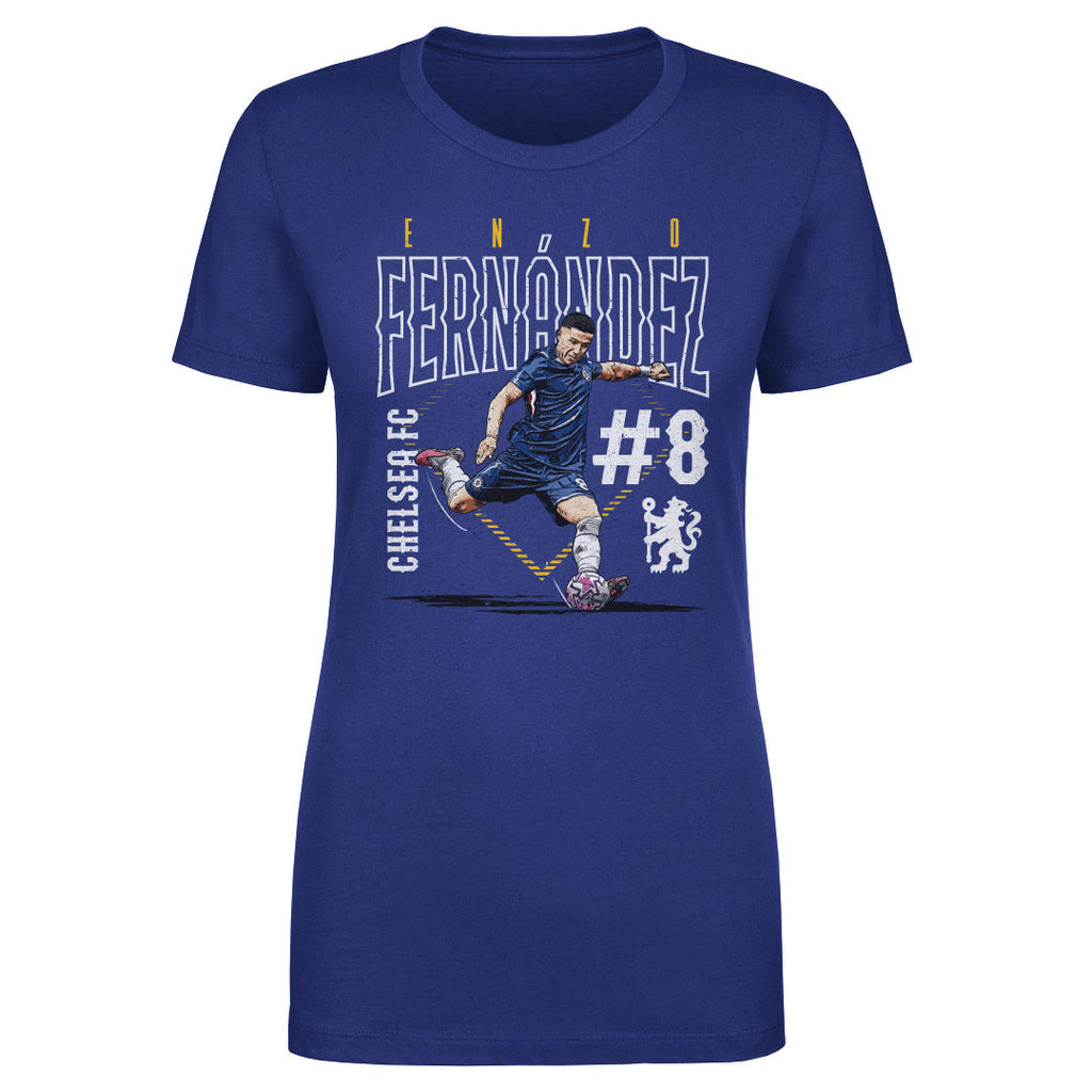 Enzo Fernandez Chelsea FC Outline Number WHT