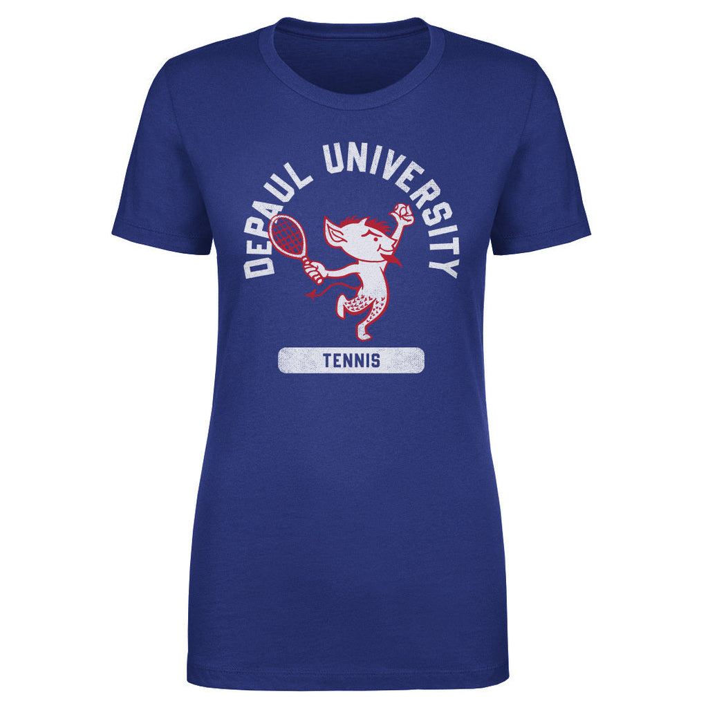 DePaul Blue Demons Mascot Tennis WHT