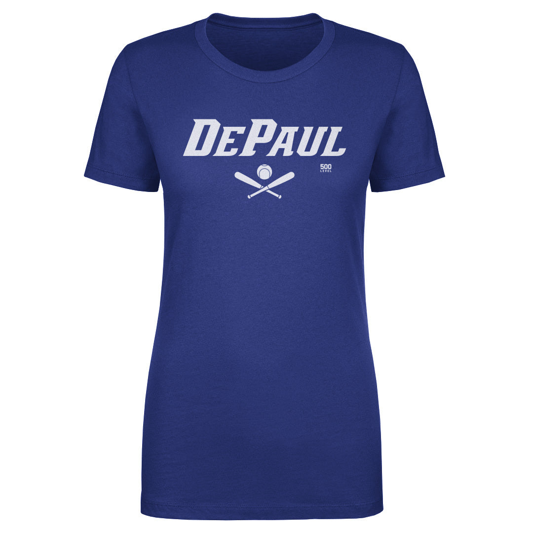 DePaul Blue Demons Softball Minimalist WHT