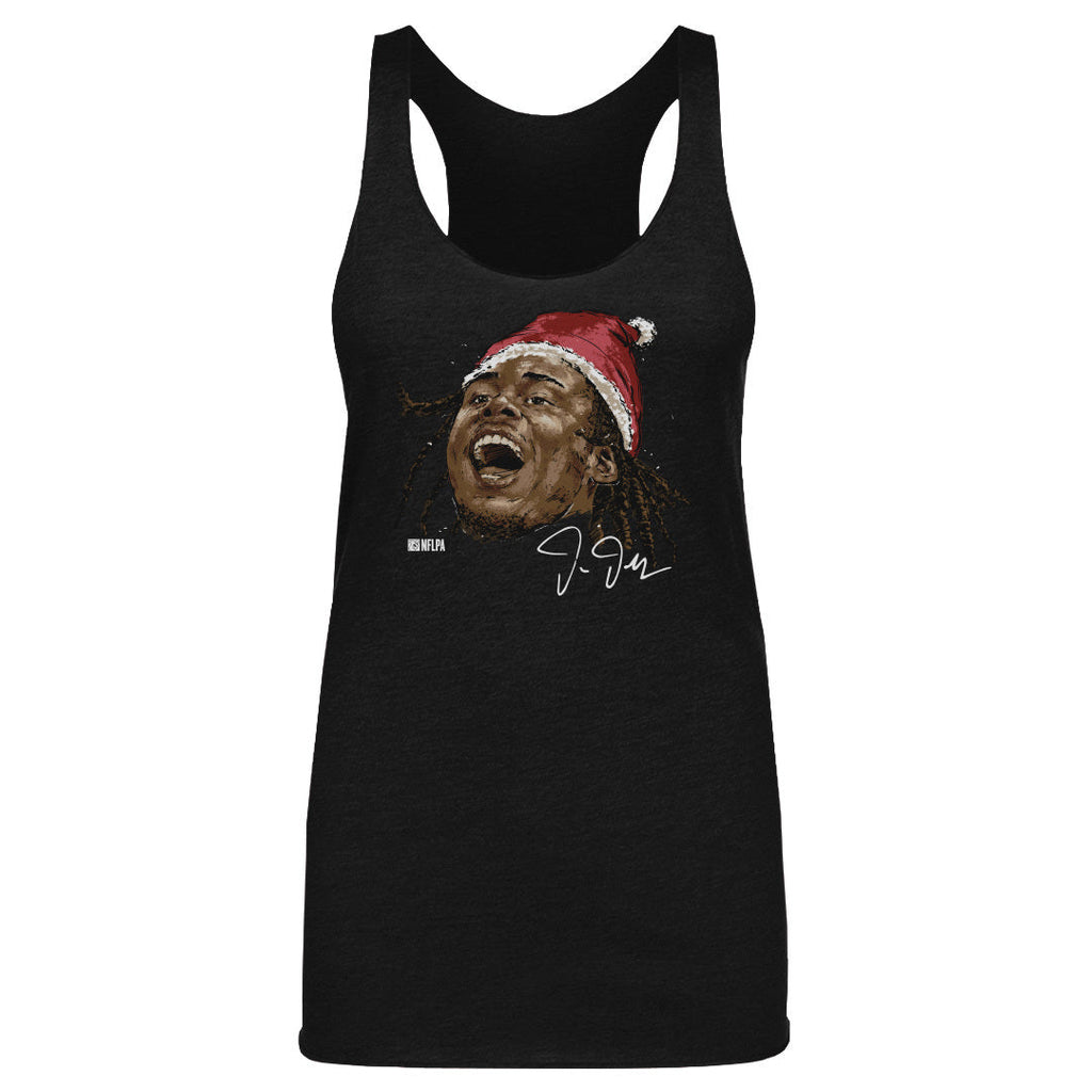 Justin Jefferson Minnesota Portrait Santa Hat WHT