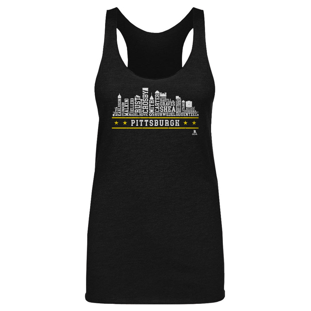 Pittsburgh Hockey Roster Skyline 23 WHT