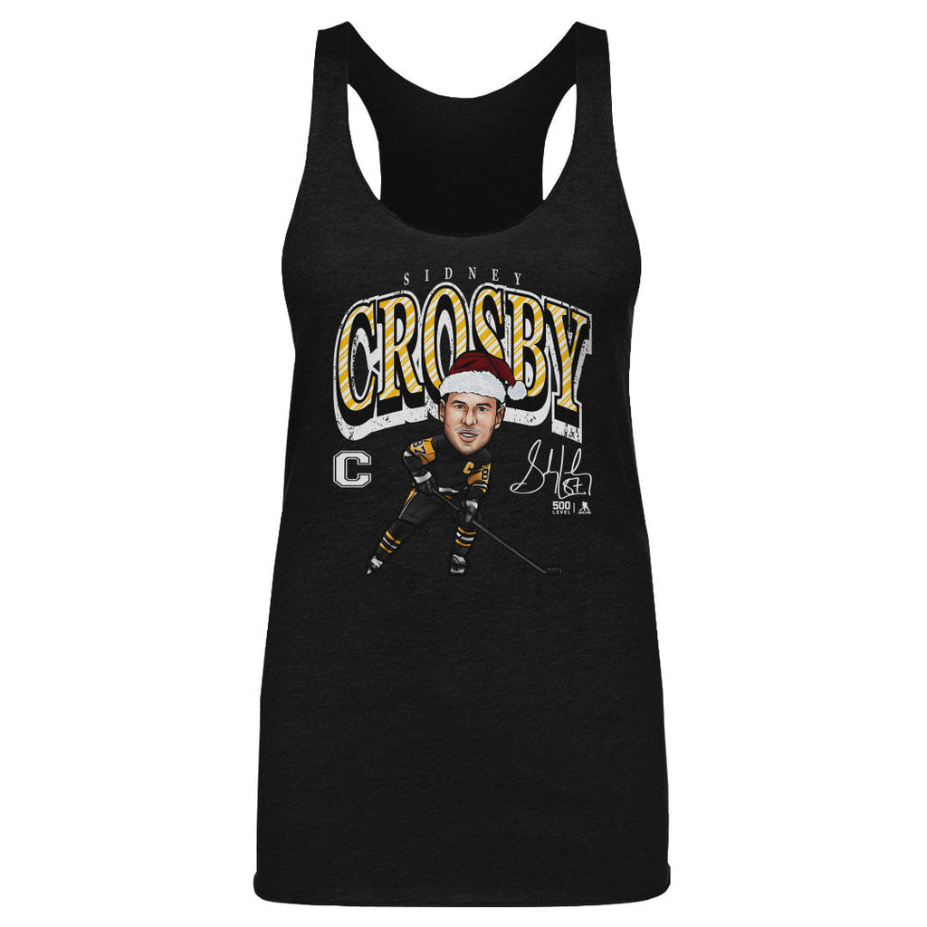 Sidney Crosby Pittsburgh Cartoon Santa Hat WHT