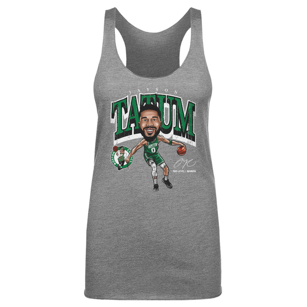 Jayson Tatum Boston Celtics Cartoon WHT
