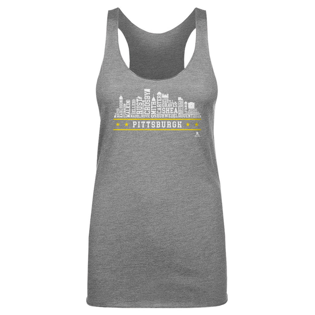 Pittsburgh Hockey Roster Skyline 23 WHT