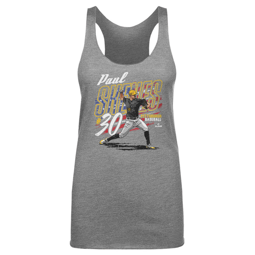 Paul Skenes Pittsburgh American Flag WHT
