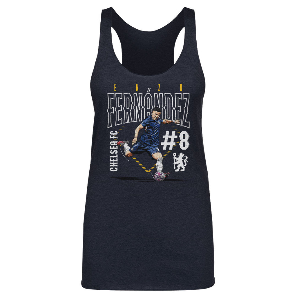 Enzo Fernandez Chelsea FC Outline Number WHT
