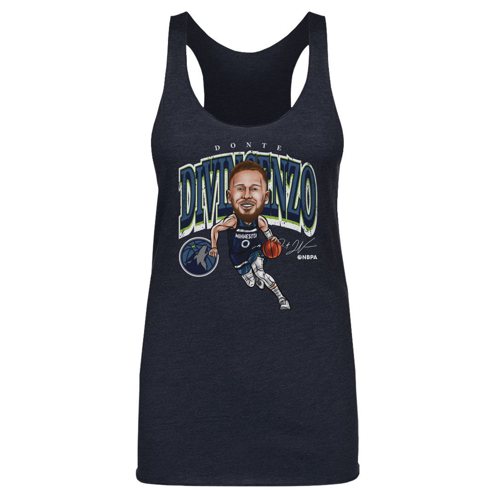 Donte DiVincenzo Minnesota Timberwolves Cartoon NBA WHT