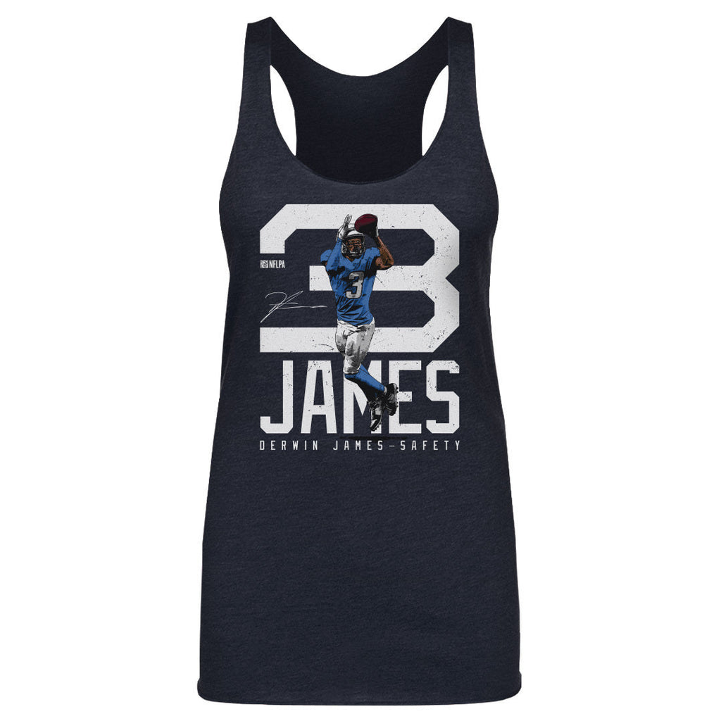Derwin James Los Angeles C Bold Number WHT
