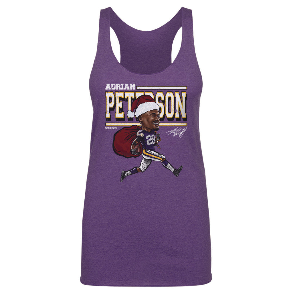 Adrian Peterson Minnesota Cartoon Santa Hat WHT
