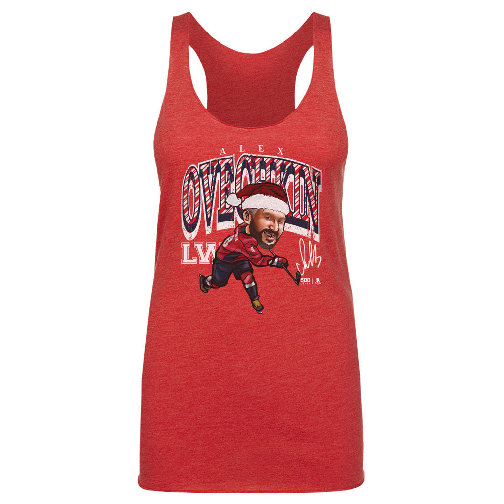 Alex Ovechkin Washington Cartoon Santa Hat WHT