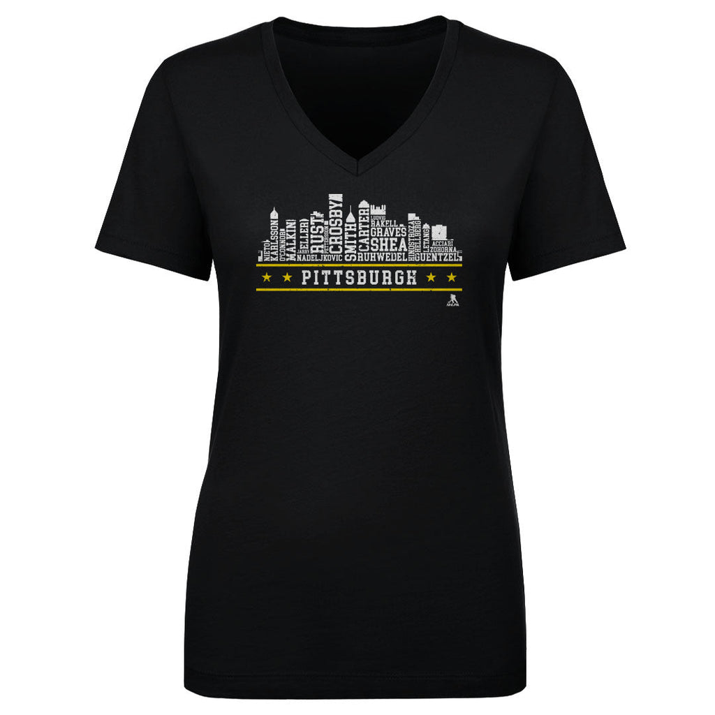 Pittsburgh Hockey Roster Skyline 23 WHT