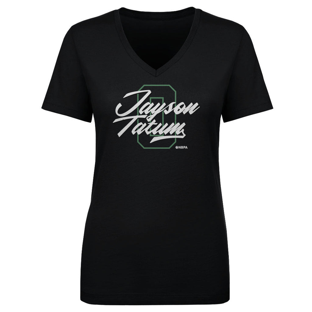 Jayson Tatum Boston Number Script WHT