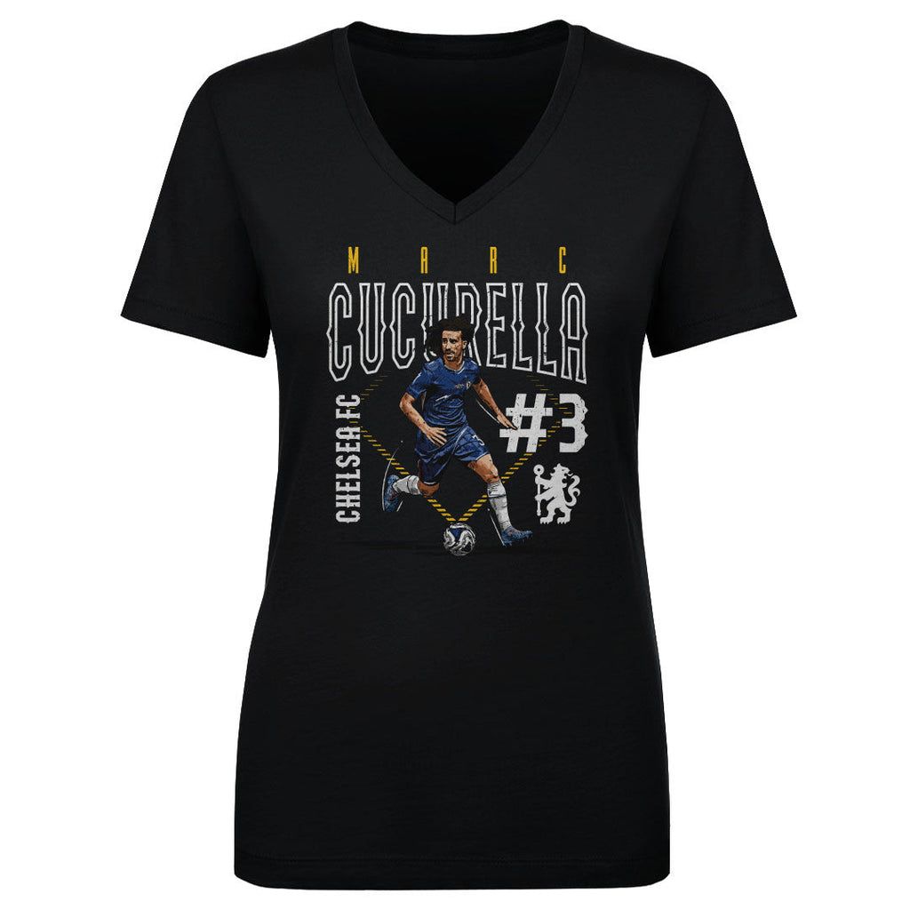 Marc Cucurella Chelsea FC Outline Number WHT