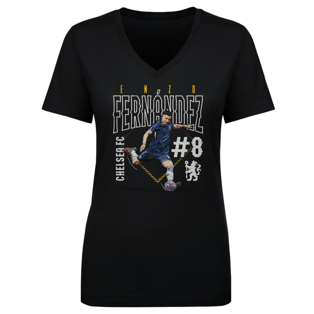 Enzo Fernandez Chelsea FC Outline Number WHT