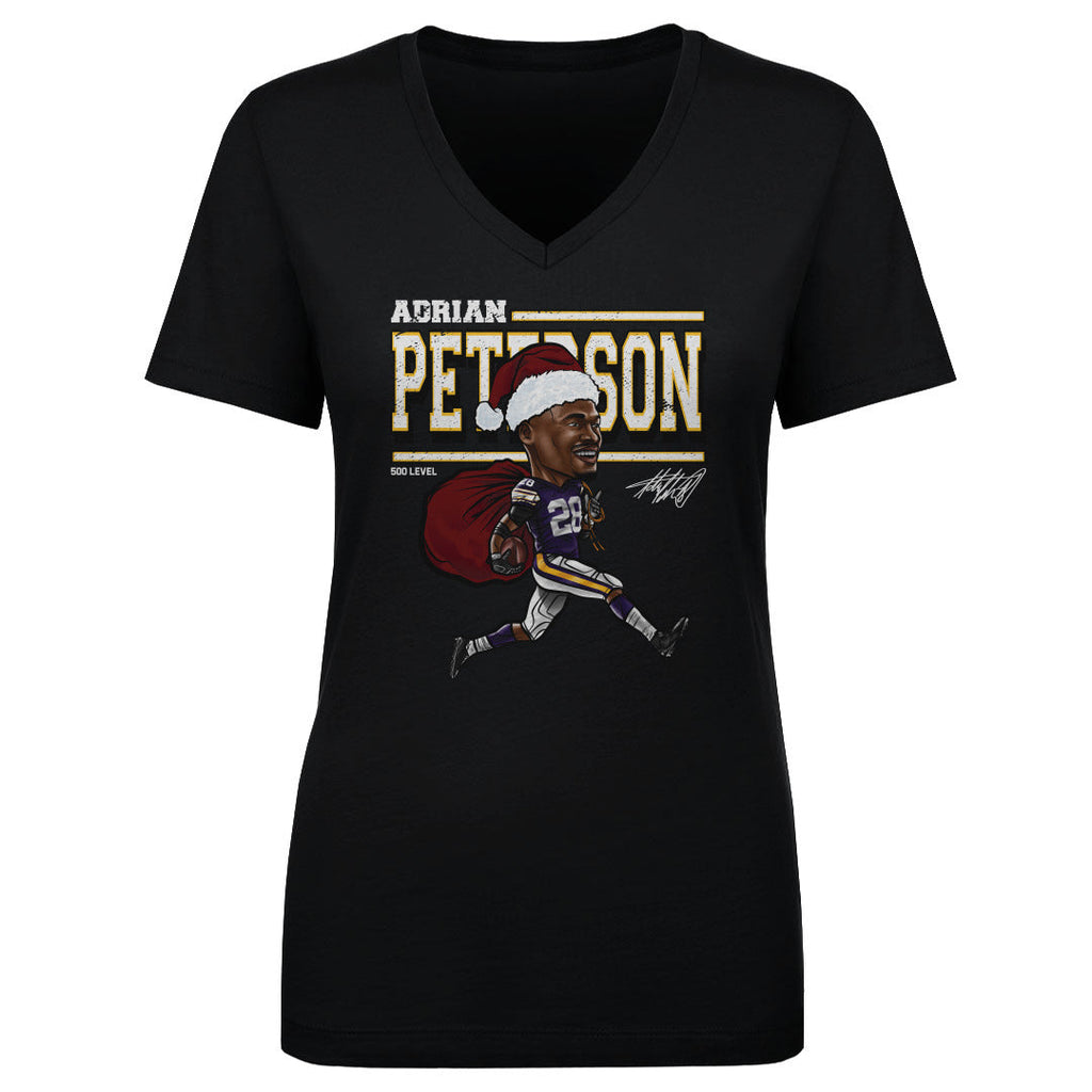 Adrian Peterson Minnesota Cartoon Santa Hat WHT