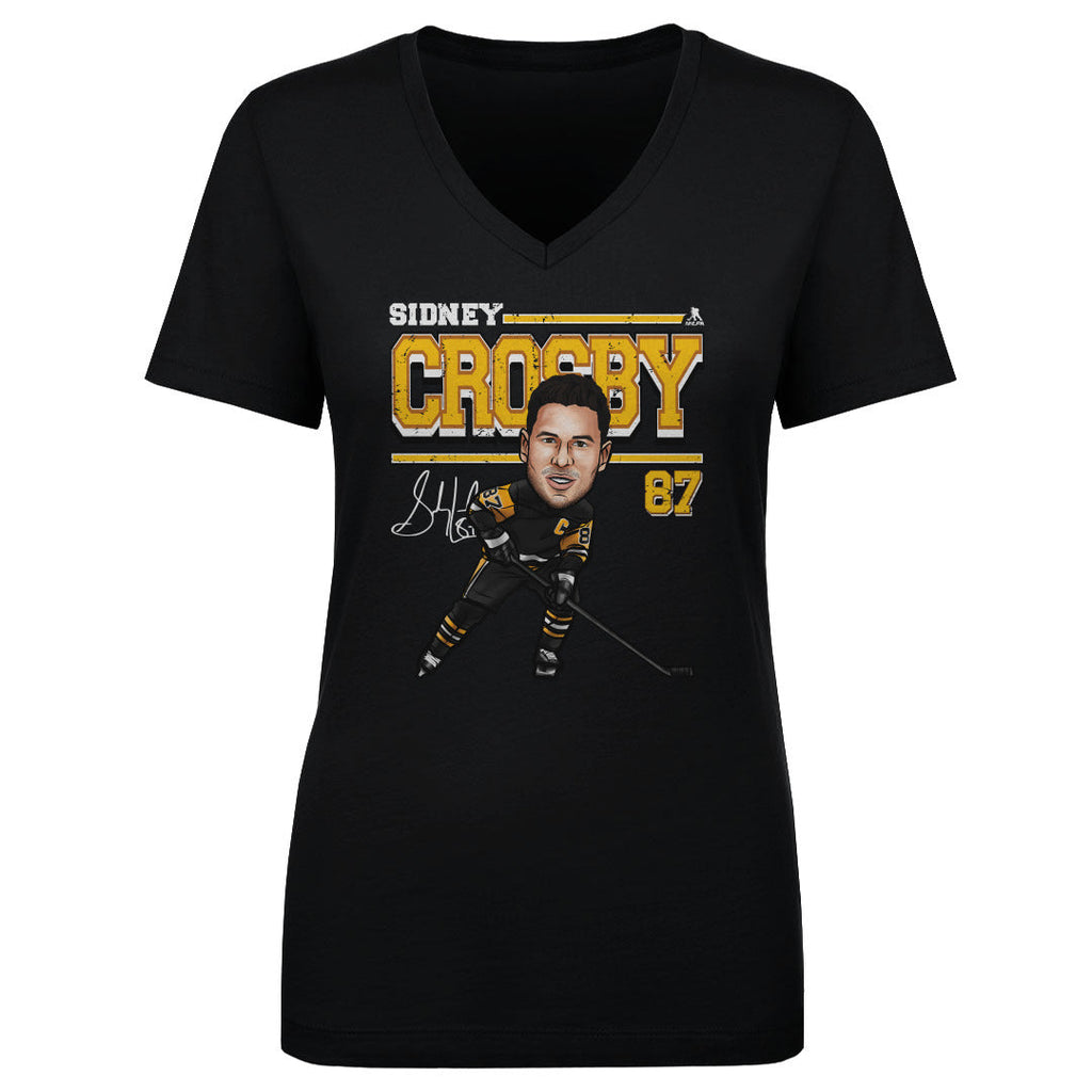 Sidney Crosby Pittsburgh Cartoon WHT