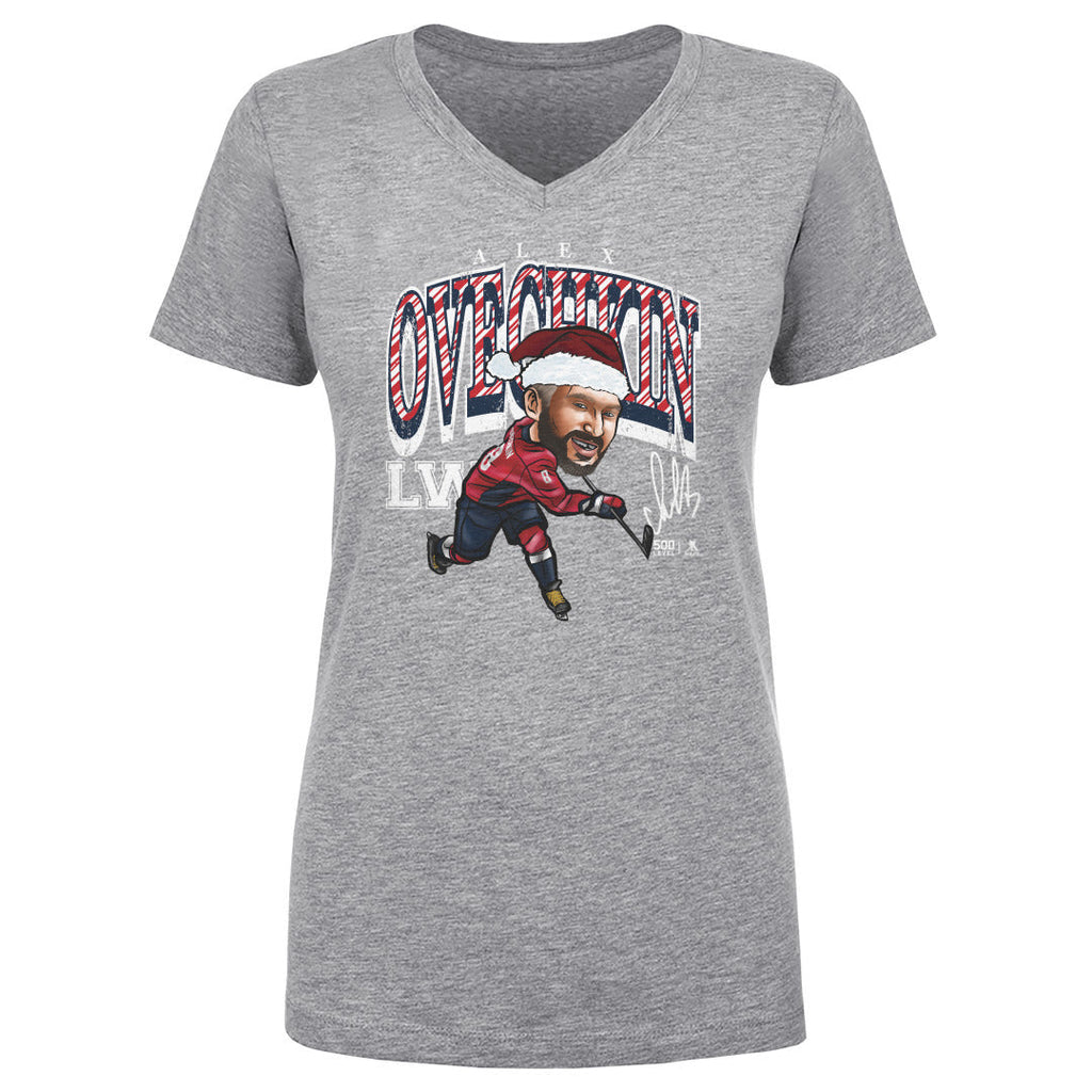 Alex Ovechkin Washington Cartoon Santa Hat WHT