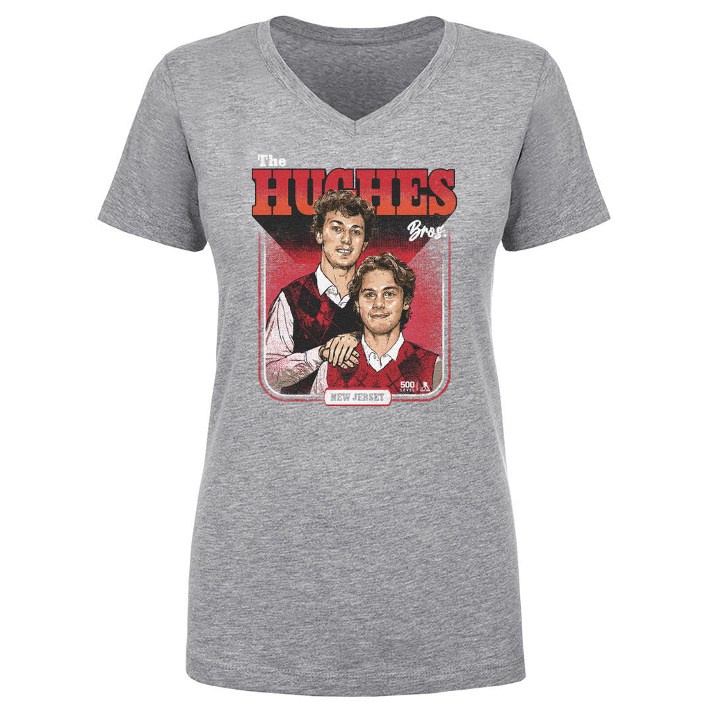 Luke Hughes & Jack Hughes New Jersey Step Brothers WHT