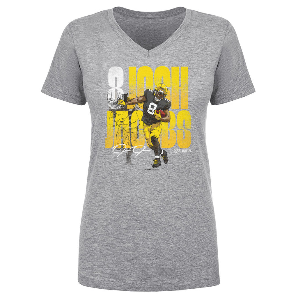 Josh Jacobs Green Bay Stiff Arm WHT