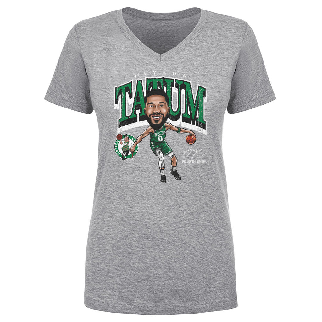 Jayson Tatum Boston Celtics Cartoon WHT