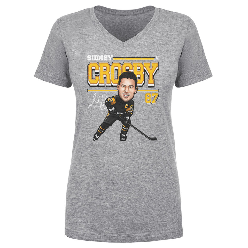Sidney Crosby Pittsburgh Cartoon WHT