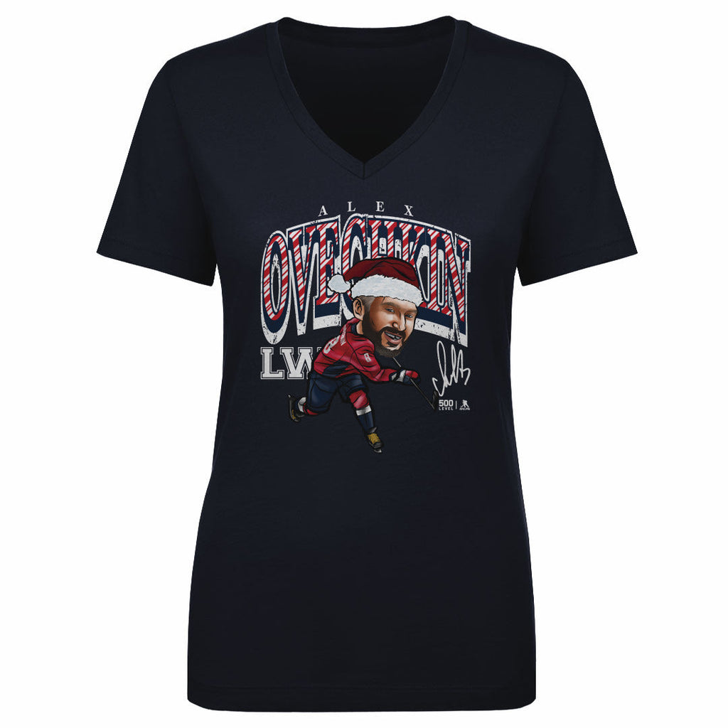 Alex Ovechkin Washington Cartoon Santa Hat WHT