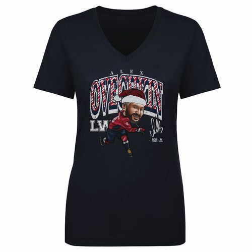 Alex Ovechkin Washington Cartoon Santa Hat WHT