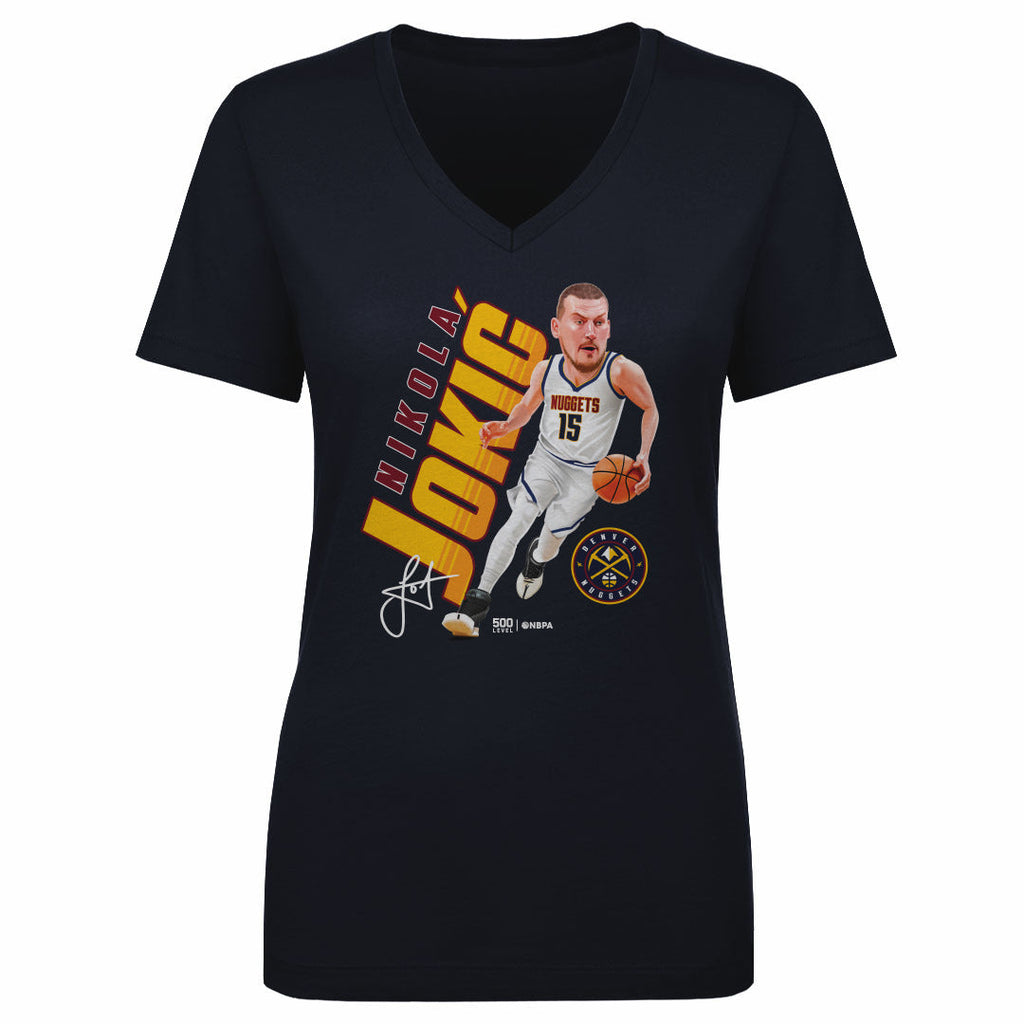 Nikola Jokic Denver Nuggets Caricature WHT