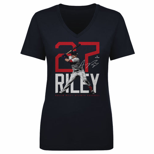 Austin Riley Atlanta Bold Number WHT