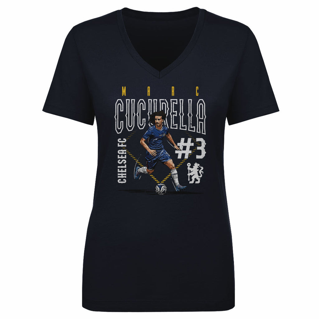 Marc Cucurella Chelsea FC Outline Number WHT