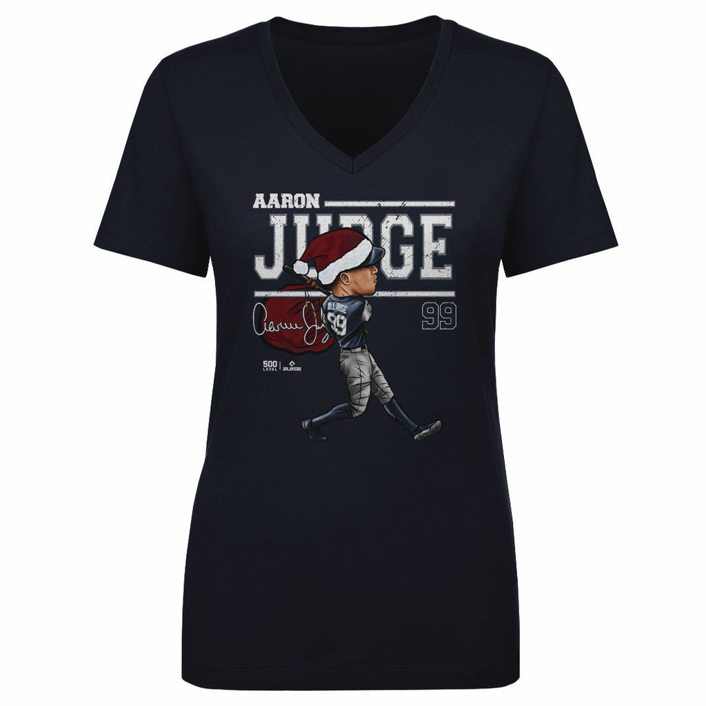 Aaron Judge New York Y Cartoon Santa Hat WHT