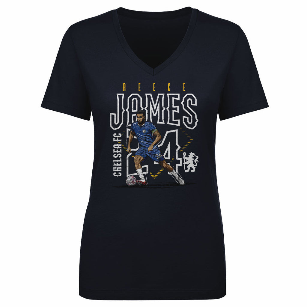 Reece James Chelsea FC Outline Number WHT