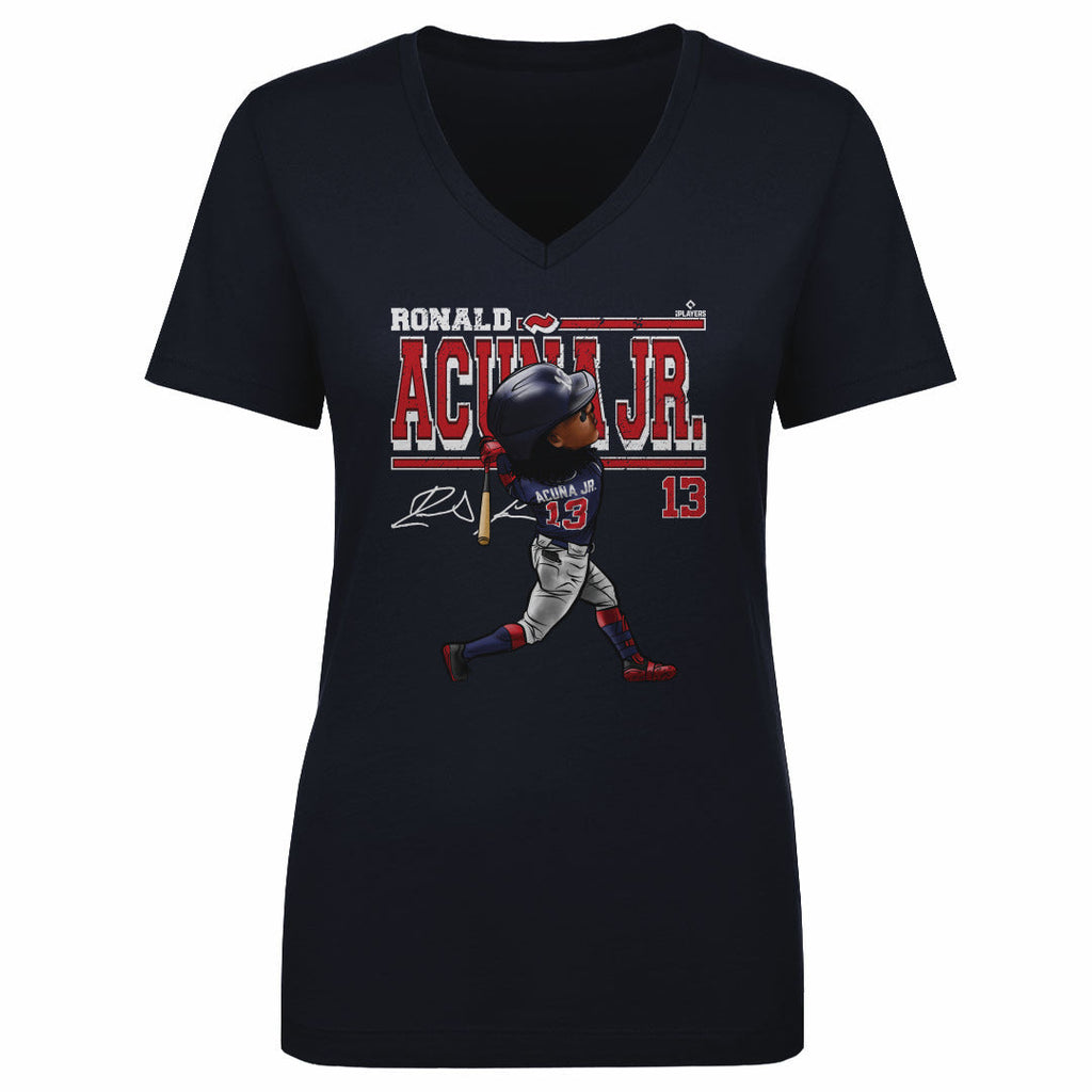 Ronald Acuna Jr. Cartoon WHT