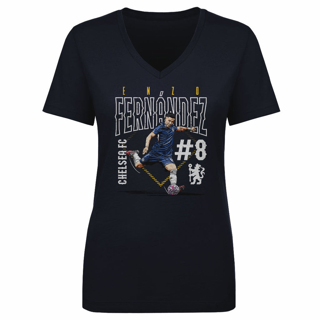 Enzo Fernandez Chelsea FC Outline Number WHT