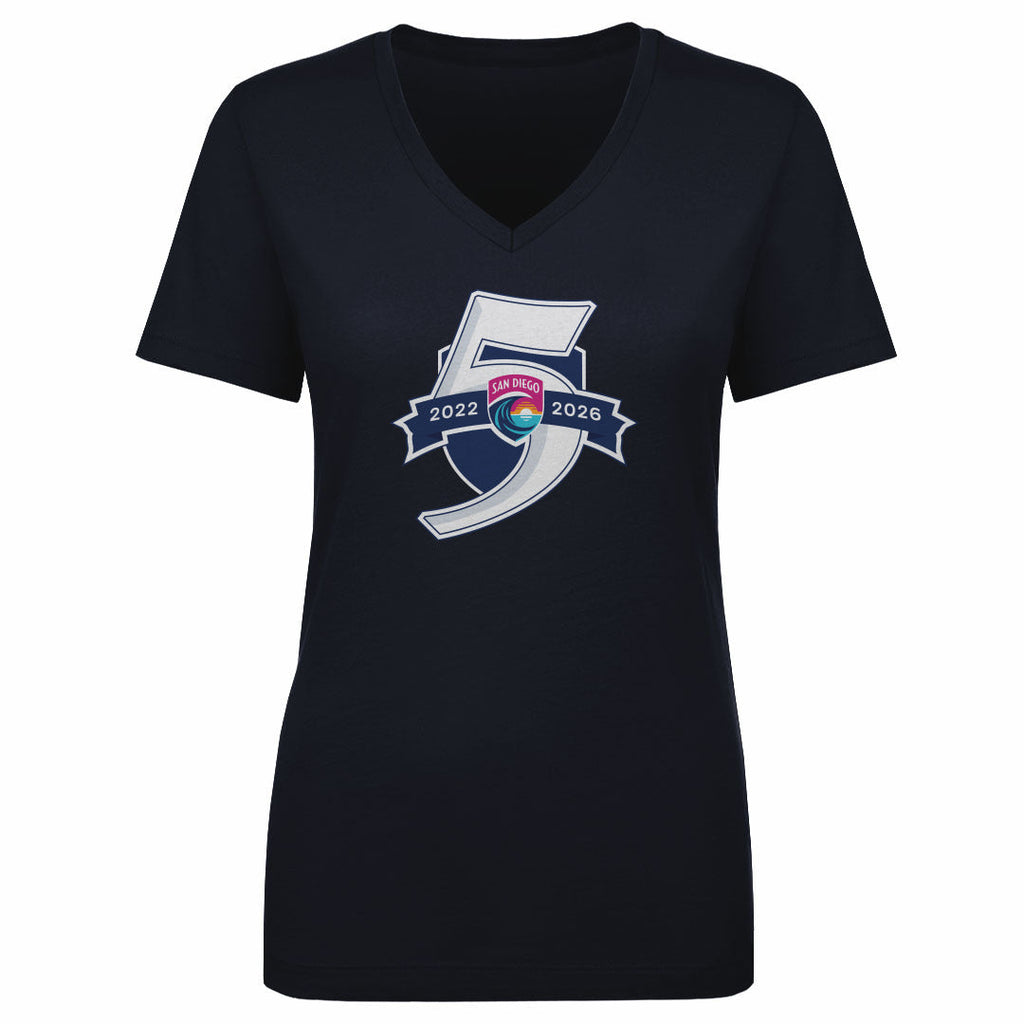 San Diego Wave FC 5 Seasons Logo WHT