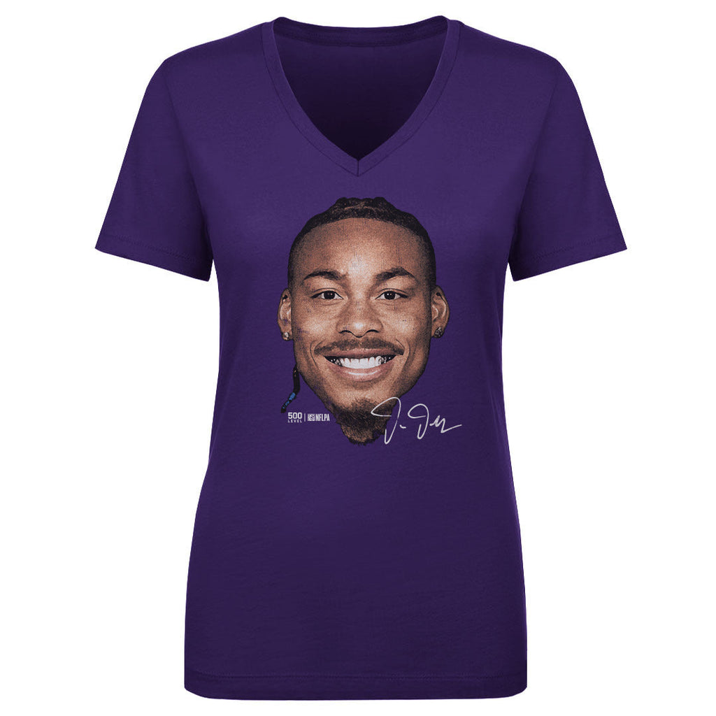 Justin Jefferson Minnesota Vintage Head WHT