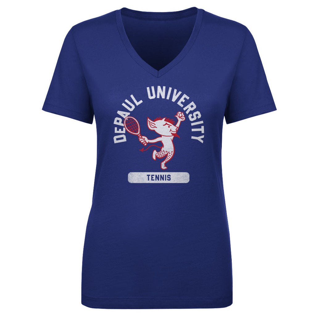 DePaul Blue Demons Mascot Tennis WHT