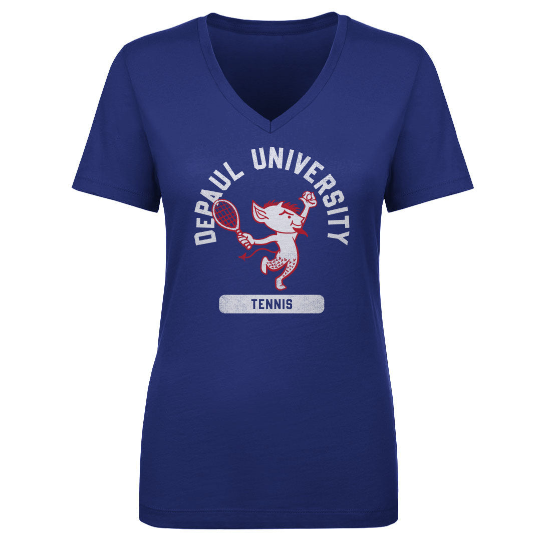 DePaul Blue Demons Mascot Tennis WHT