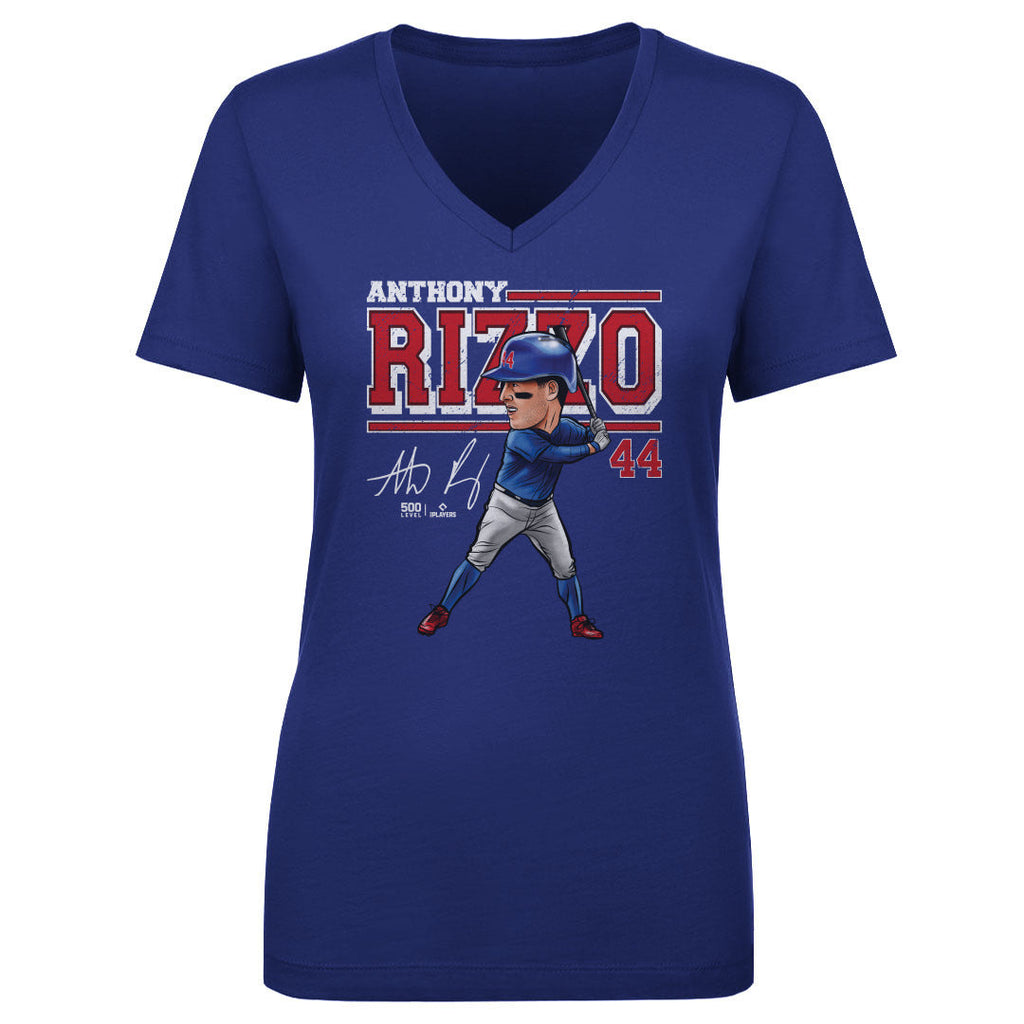 Anthony Rizzo Chicago C Cartoon WHT