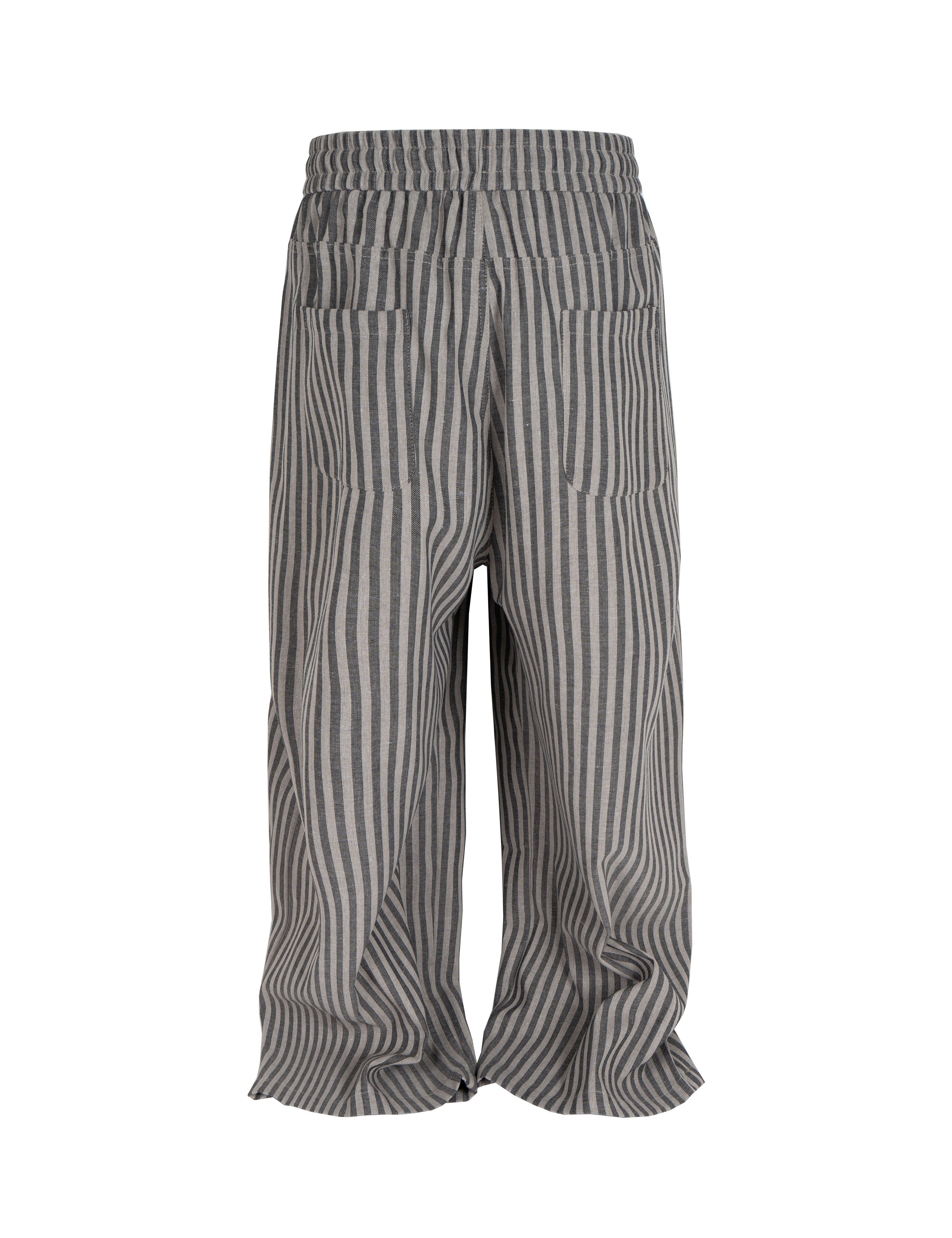 GREY STRIPED LOUNGE PANTS