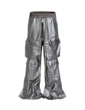 METTALIC FLOW CARGO PANTS