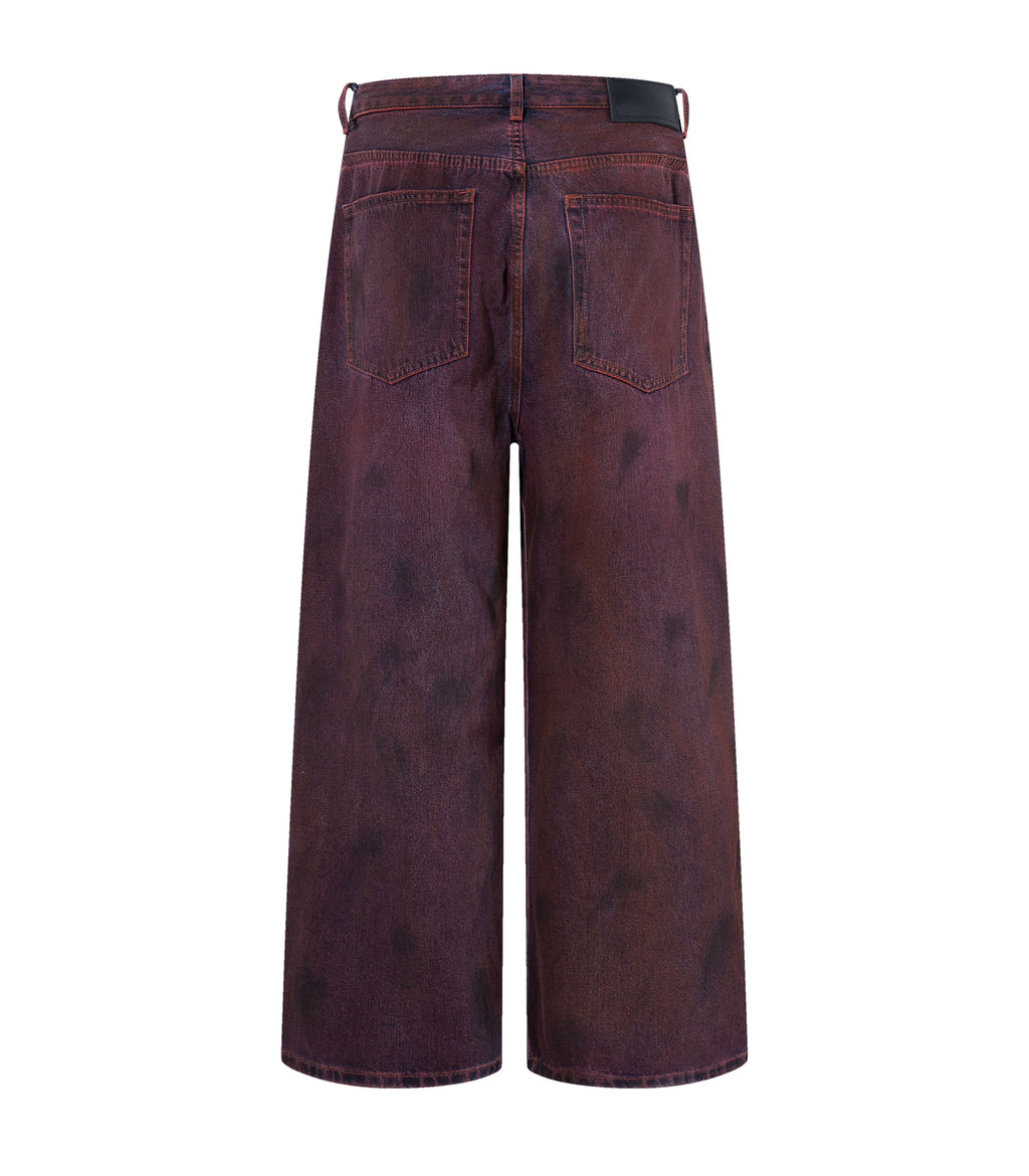 WIDEBOY BURGANDY DENIM