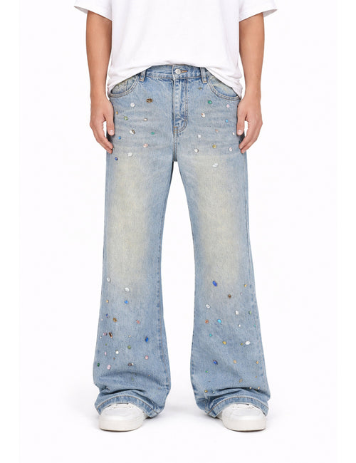 AZUL COLORED GEMSTONE DENIM